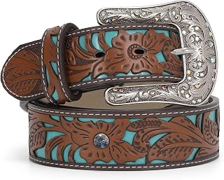 TRIWORKS Turquoise Western Belt for Jeans and Dresses
