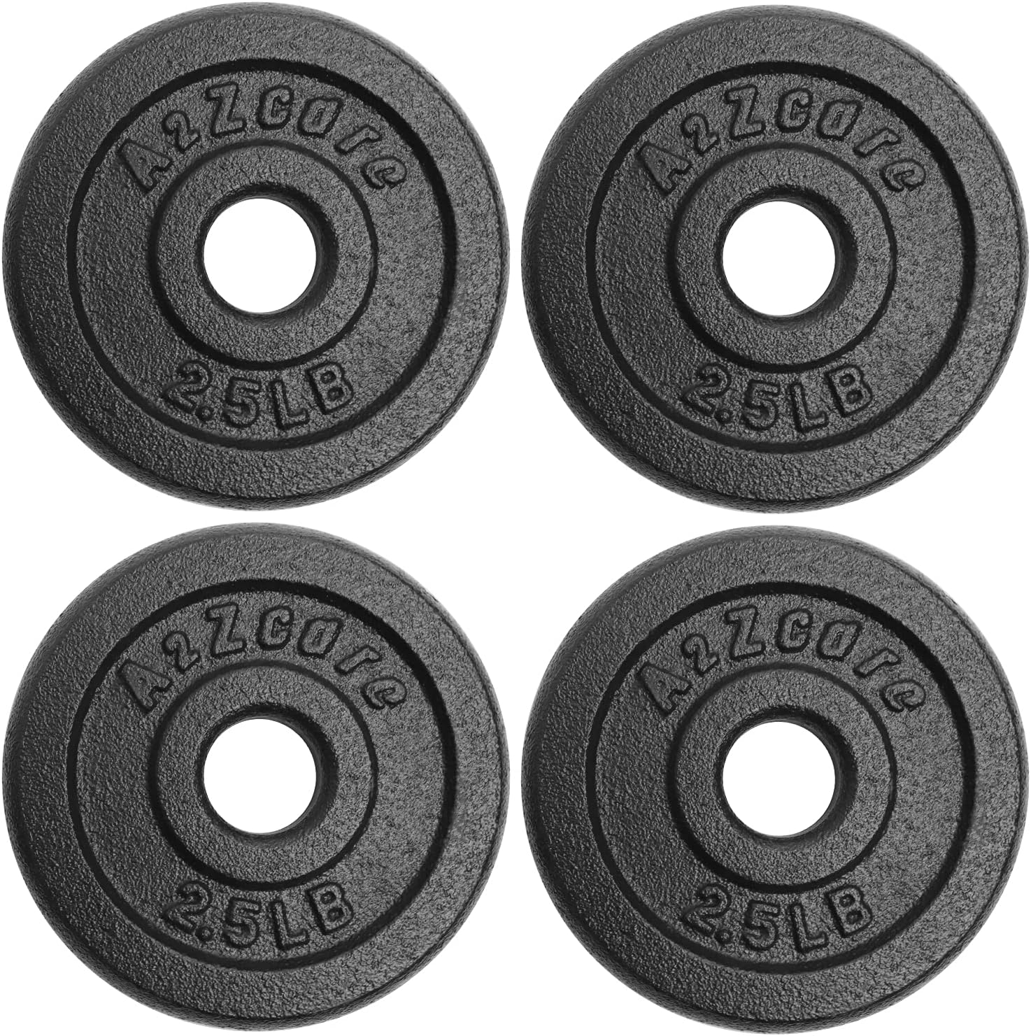 A2ZCARE Weight Plates Set 1.25 lbs to 15 lbs, Standard 1 Inch Cast Iron Plates for Dumbbells and Barbells
