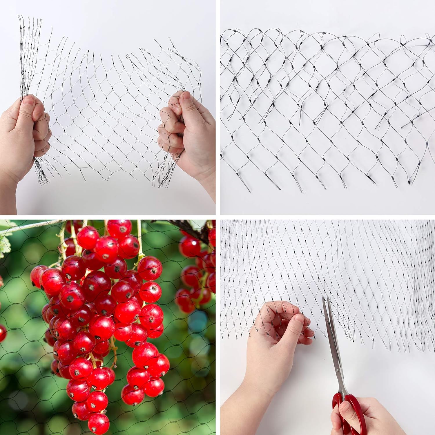 Unves Bird Netting, 13 x 33 Feet Reusable Heavy Duty Fruit Tree Netting with 50pcs Cable Ties, Garden Netting for Seedlings Plants Vegetables Protection from Birds and Animals Reusable Fencing : Patio, Lawn & Garden
