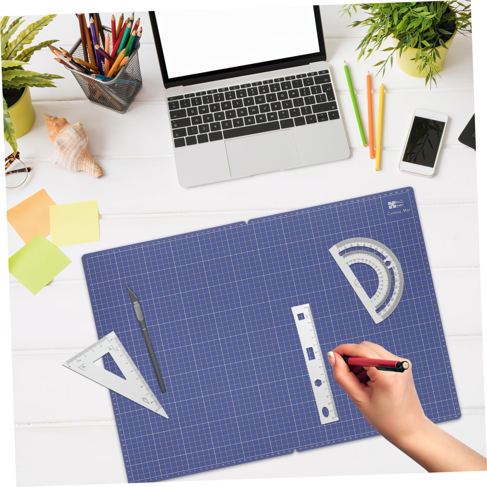 SHINEOFI Cortadora De Diseño Geométrico Tapete Cortante Auto-reparador y Duradero Para Manualidades Costura y Scrapbooking