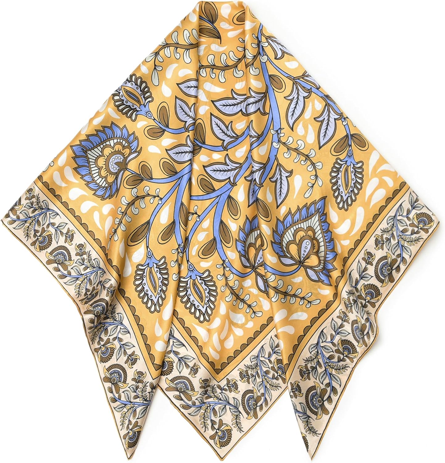 100% Mulberry Silk Scarf 43" Large Square Scarf Large Shawl - Women's Silk Oversized Headband - With Gift Packed - Image 2