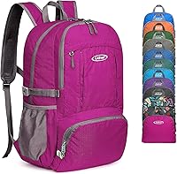 Vista 12 de G4Free Mochila de senderismo plegable ligera 40L, mochila de viaje impermeable