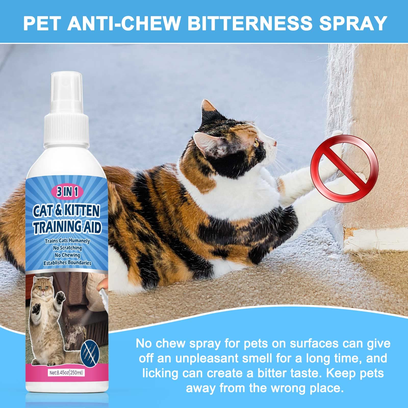 Japan 500Ml Pet Stay Away Spray Anti Pee/Poop/Chew/Mating/Scratch Cat