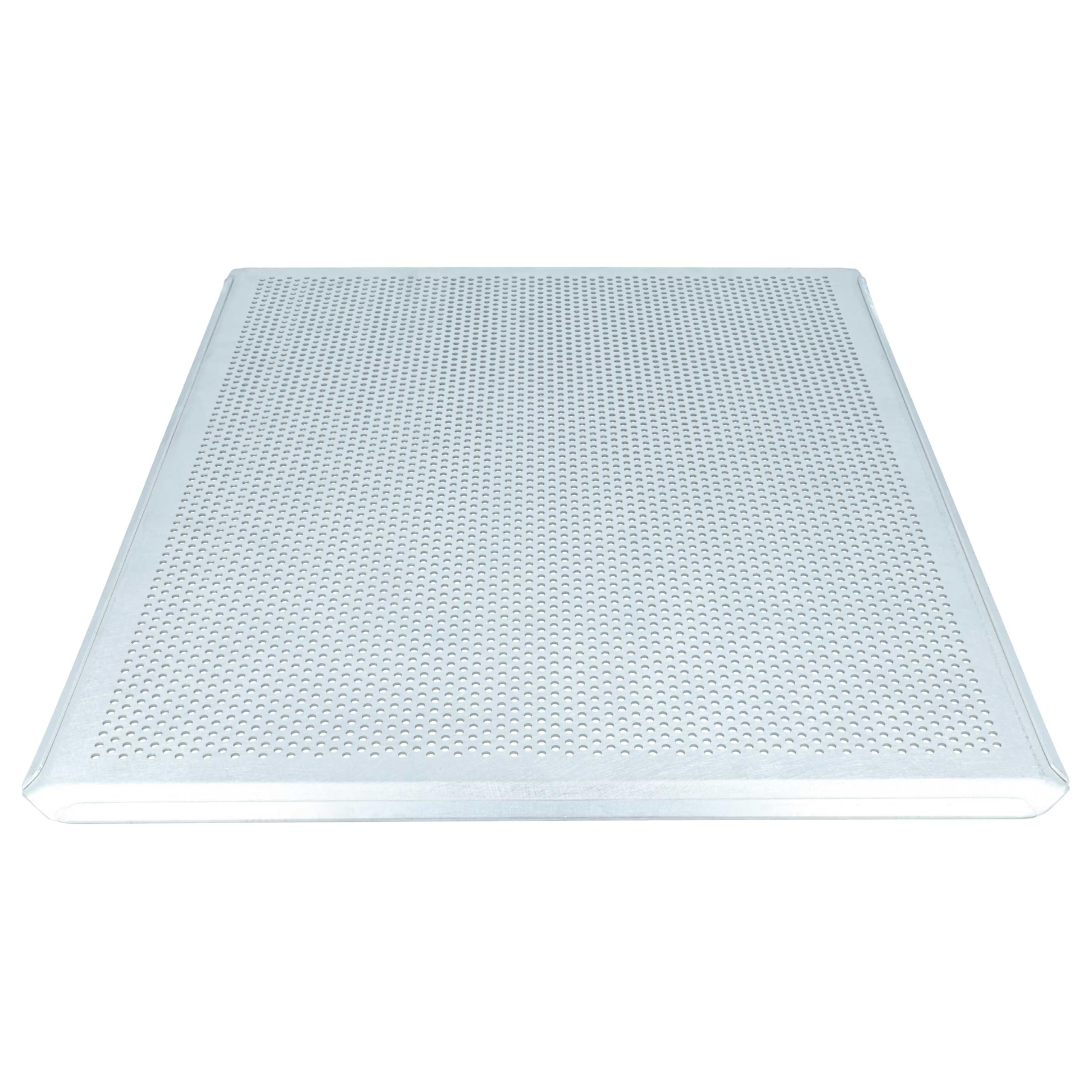 vhbw teglia per forno - 45,5 x 37,5 x 1 cm argento, perforata