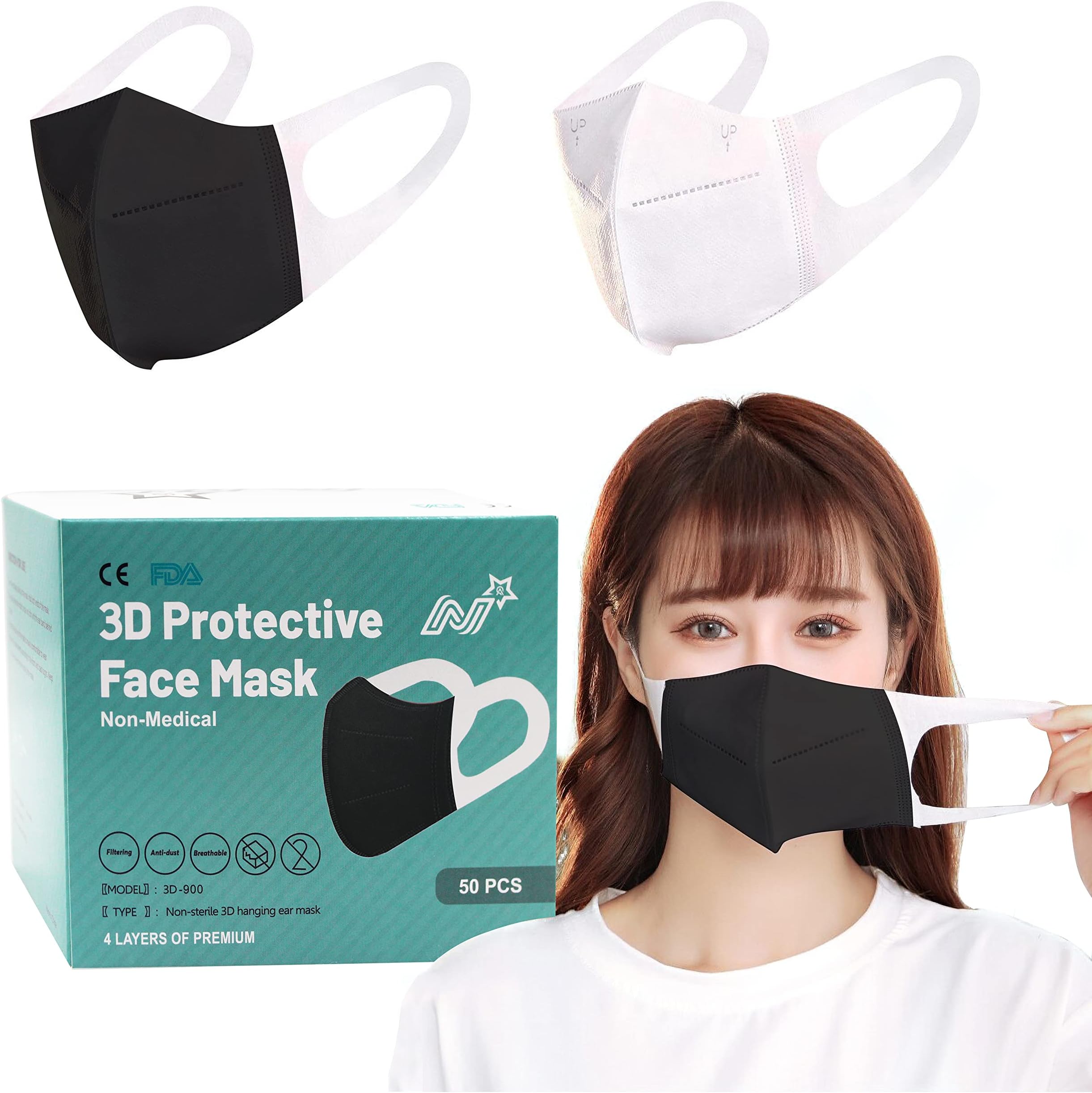 NSTAR Adult 3d Mask (50Pcs/Box)
