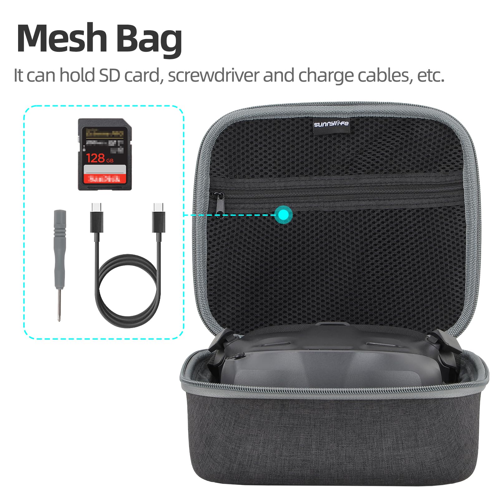ZJRXM Funda para DJI Goggles N3, bolsa de almacenamiento portátil, bolsa de protección portátil para DJI Goggles N3