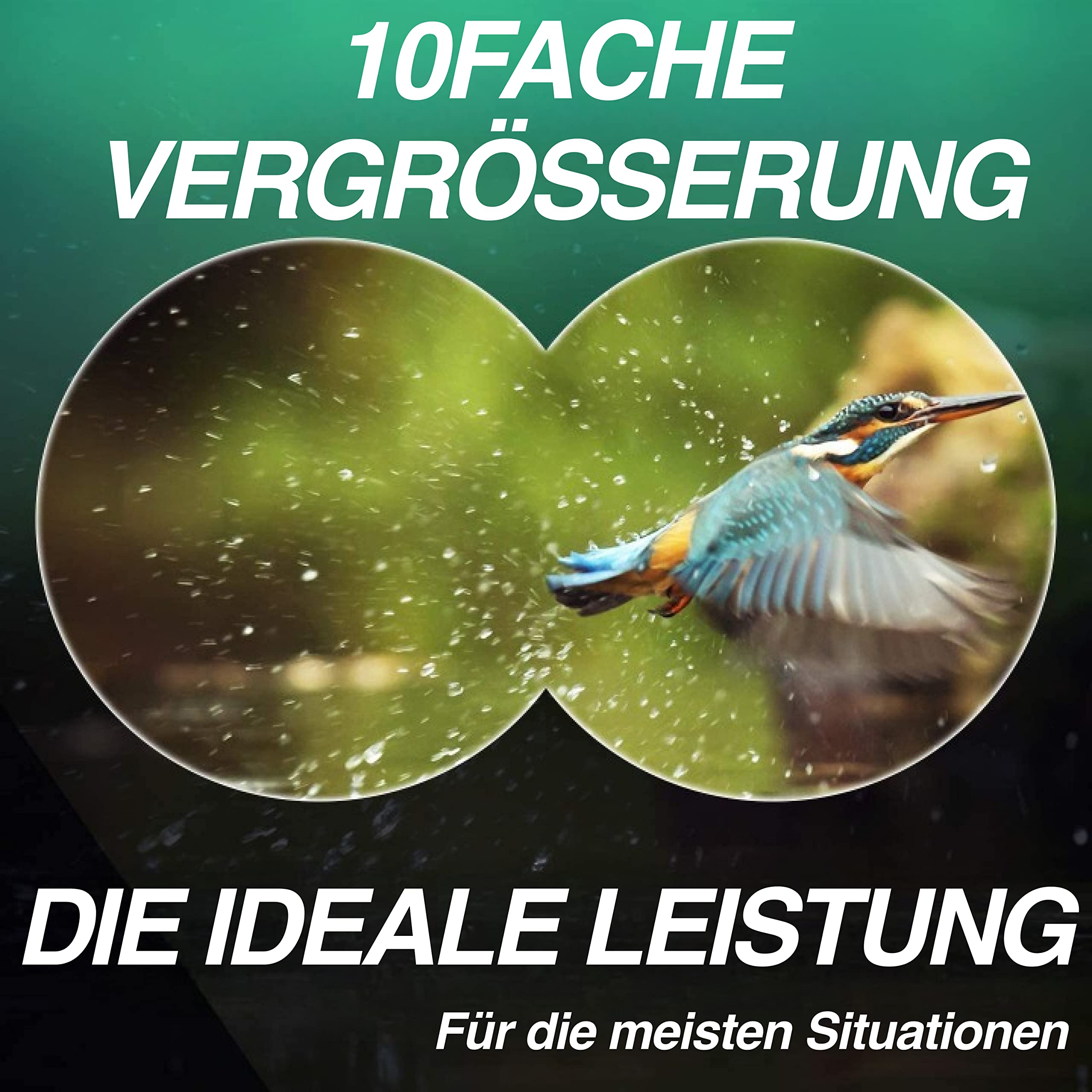Slokey Fernglas 10x42 - Professionelles und Leistungsstarkes Fernglas mit Großer Reichweite - Leicht und Wasserdicht BAK4- und FMC-Prismen - Ideal für Jagd, Astronomie, Vogelbeobachtung und Camping