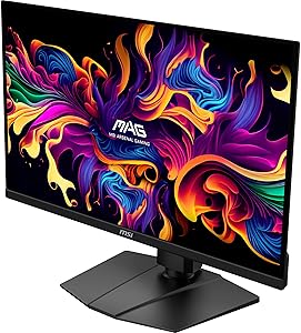 MSI MAG 271QPX QD-OLED E2 27-inch 2K Gaming Monitor, 2560 x 1440 (QHD), 0.03ms Response Time, 240Hz, True Black HDR 400, HDMI, DP Port, Tilt and Height Adjustable