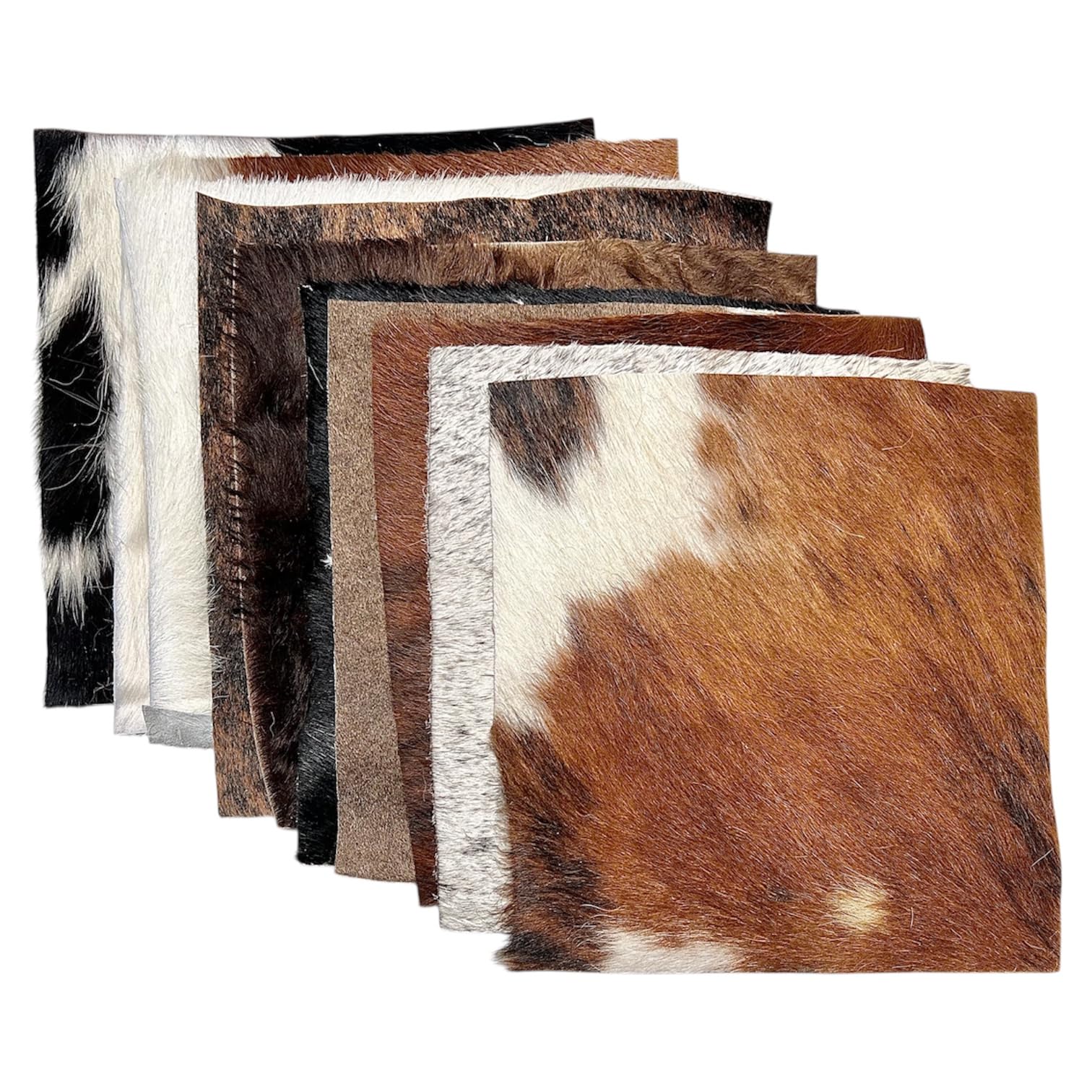 Poils de couleur assortie sur cuir de vache Rodeo pour vos projets de loisirs créatifs 10x10 in