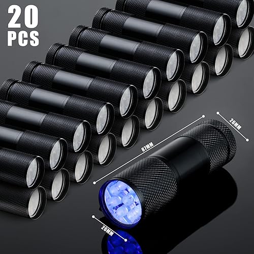 Miniatura 3 de Hortsun Linternas de luz negra de mano UV, luz negra portátil de 9 LED, mini detector de antorcha para perros, gatos, mascotas, orina y manchas,