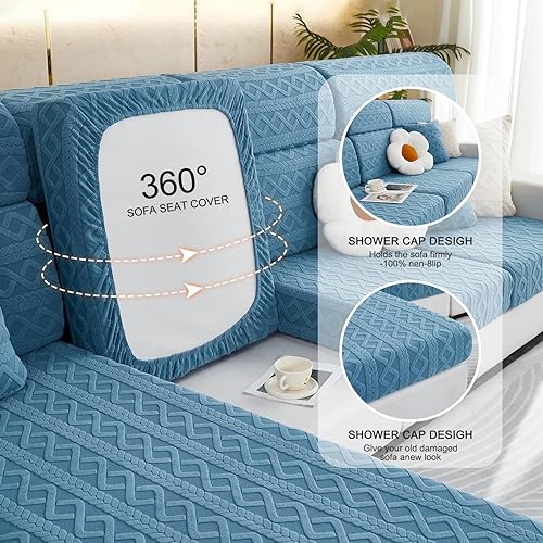 Miniatura 2 de LZLAQ Funda de sofá mágica interior elástica impermeable, fundas universales para sofá seccional, fundas lavables para sofá héroe, relajante en