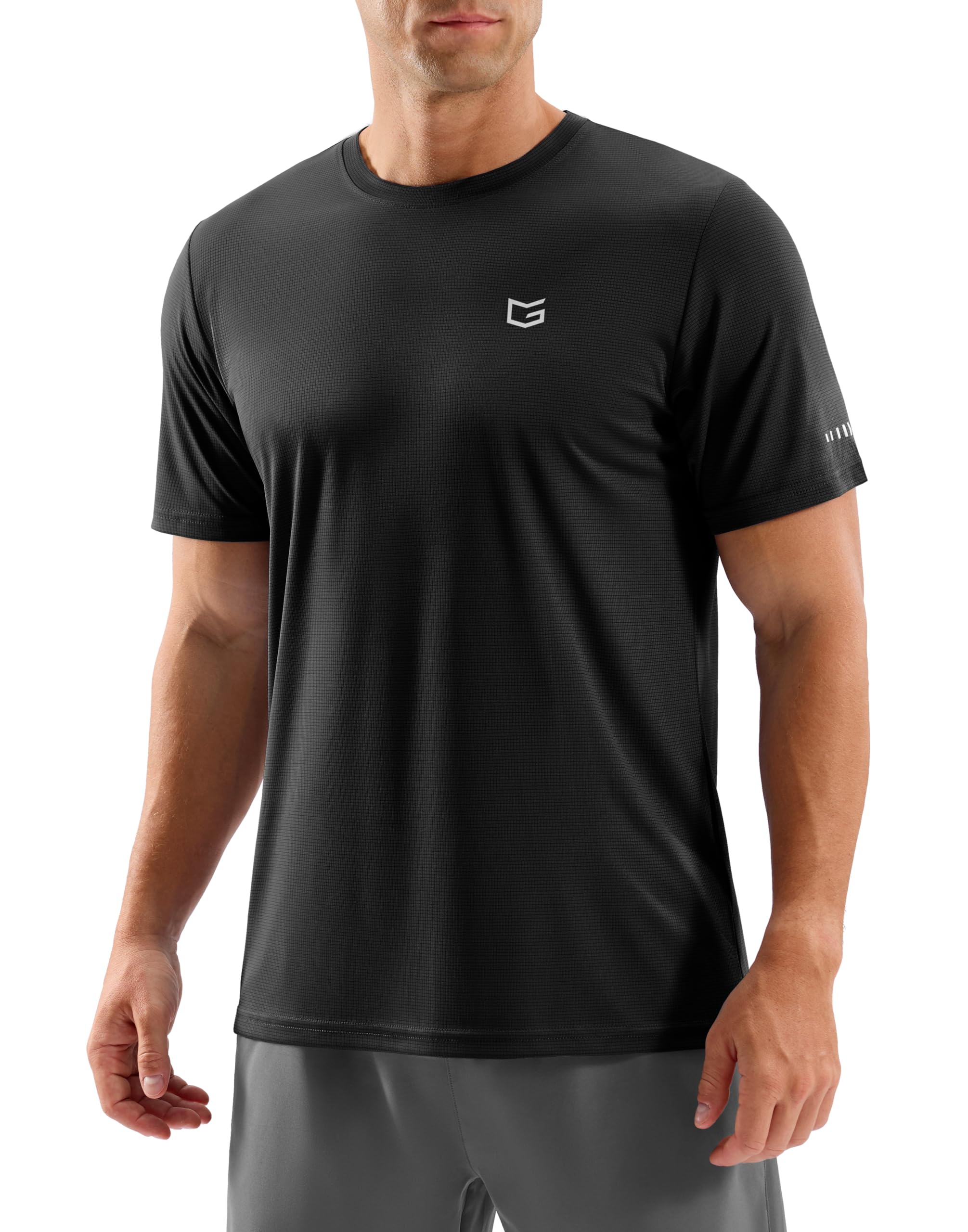 Mens Workout Breathable T-Shirts Dry Fit UPF 50 Sun Shirts Lightweight Cooling Tee for Athletic Running Hiking