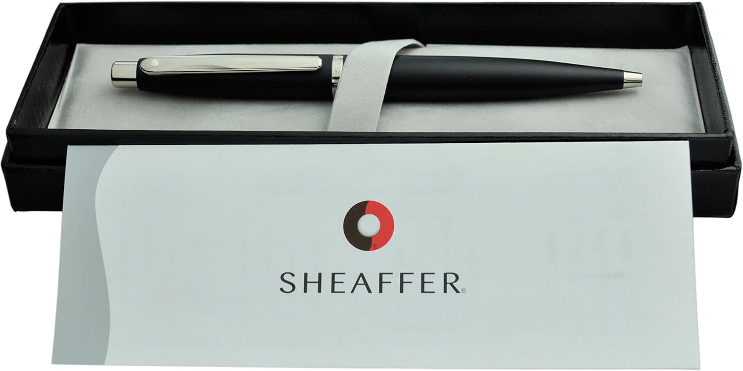 SHEAFFER VFM Matte Black Ballpoint Pen, Oil-Based VFM9405BP