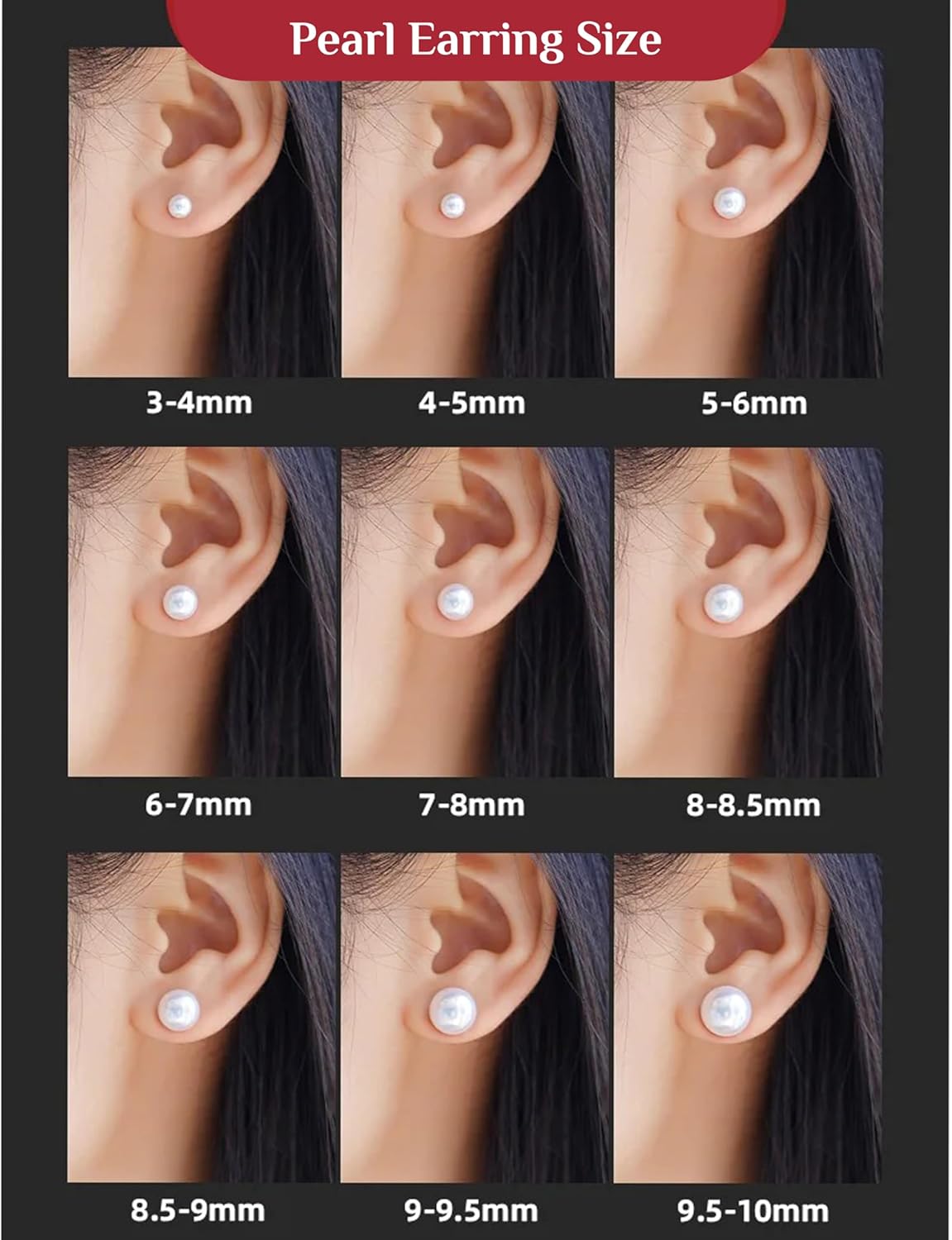 Pearl Stud Earrings for Women, 8-10mm Freshwater Cultured Pearls, Hypoallergenic Sterling Silver 925 Ear Studs, Genuine White Pink Purple Pearls, Christmas Birthday Wedding Anniversary Jewelry Gifts for Mom Wife Daughter - Image 7