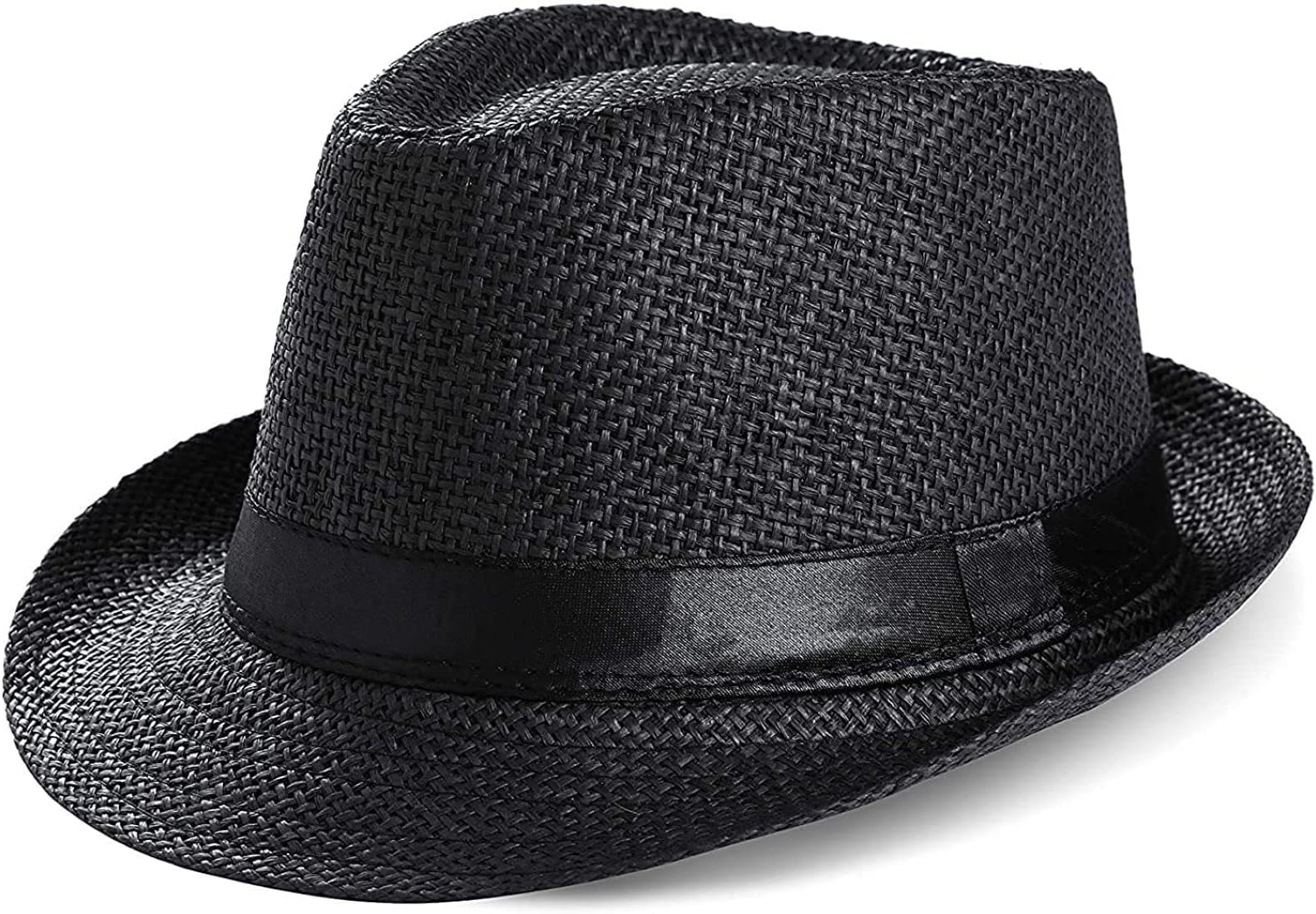 Boy's Fedora Short Brim Straw Hat