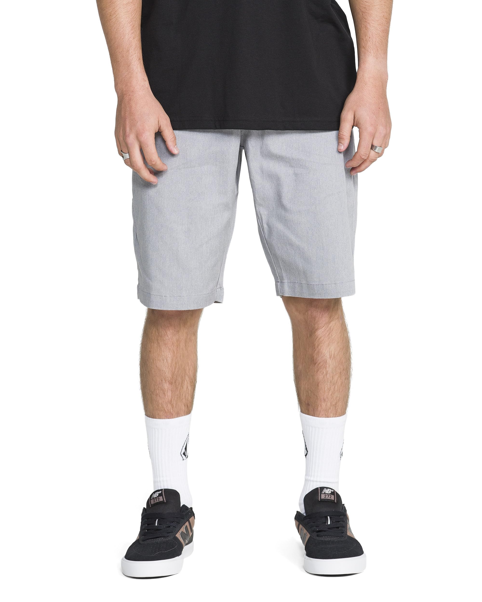 Volcom Men's Vmonty Chino Shorts, Heather Grey, 34