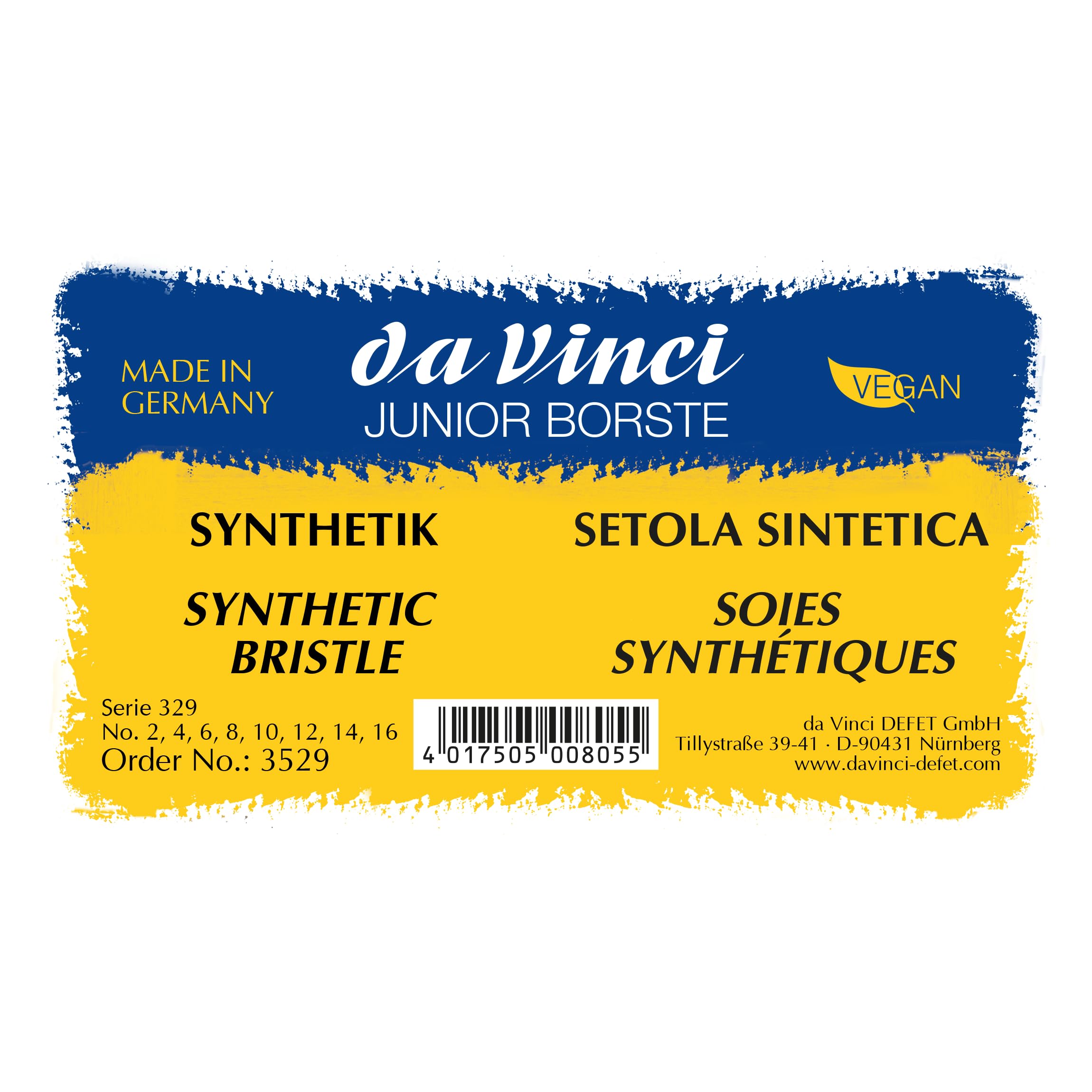 Pinceau Forme épée, Fibres Synthétiques, Manche Hexagonal, Série 5587