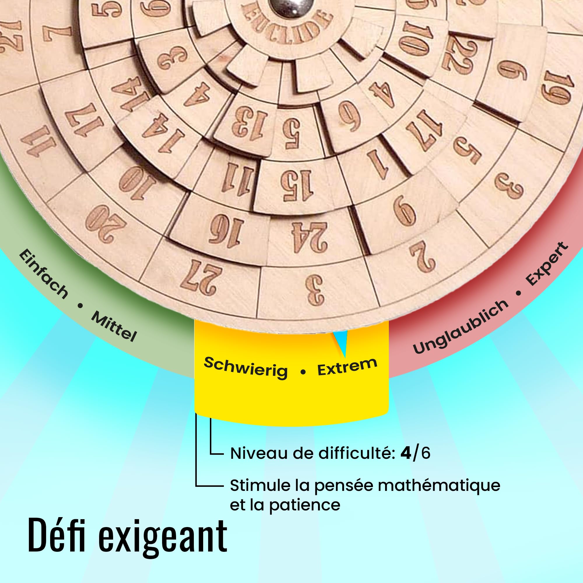 Logica Jeux Art. Euclide - Casse-tête Mathématique - Difficultè 4/6 Extreme - Euclide Collection