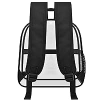 Vista 10 de USPECLARE Clear Backpack for Stadium Approved 12×6×12, Water proof Clear Bag for Stadium Events and Concert Work Sport EventBlack