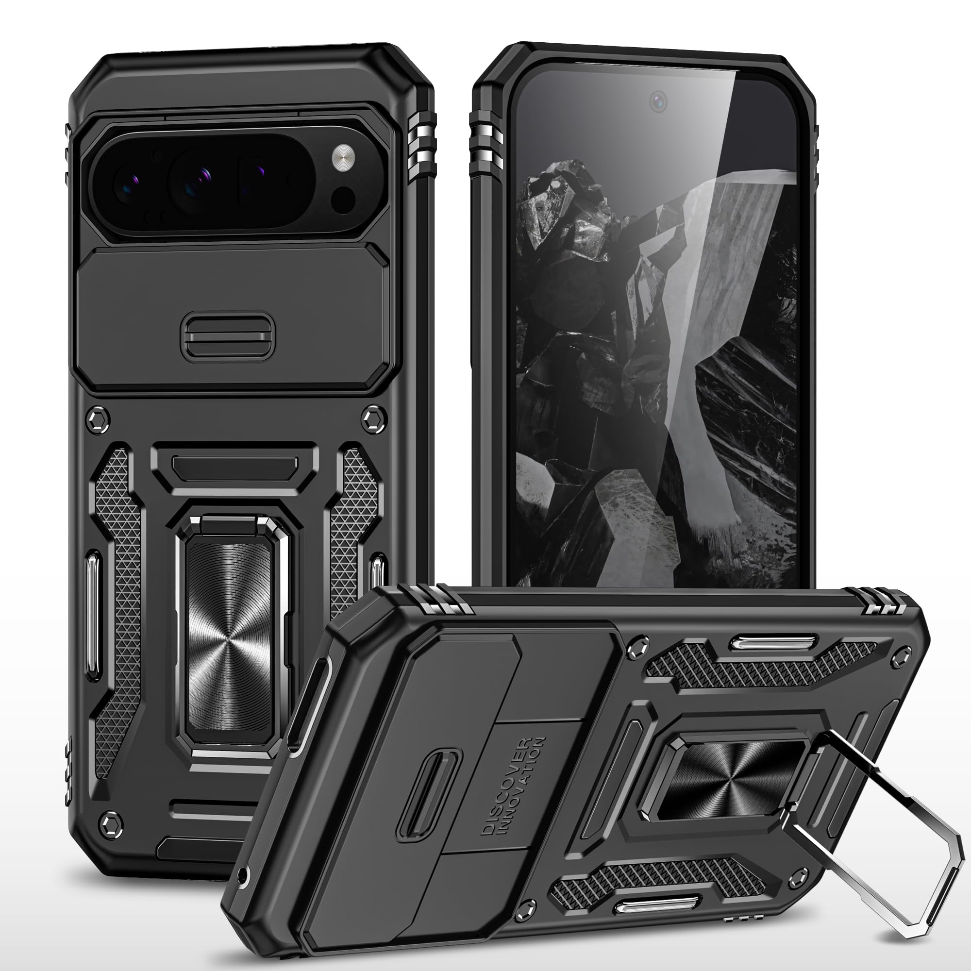 Samsung Galaxy S21 Camera Case - Slide Cover & Ring Holder -30