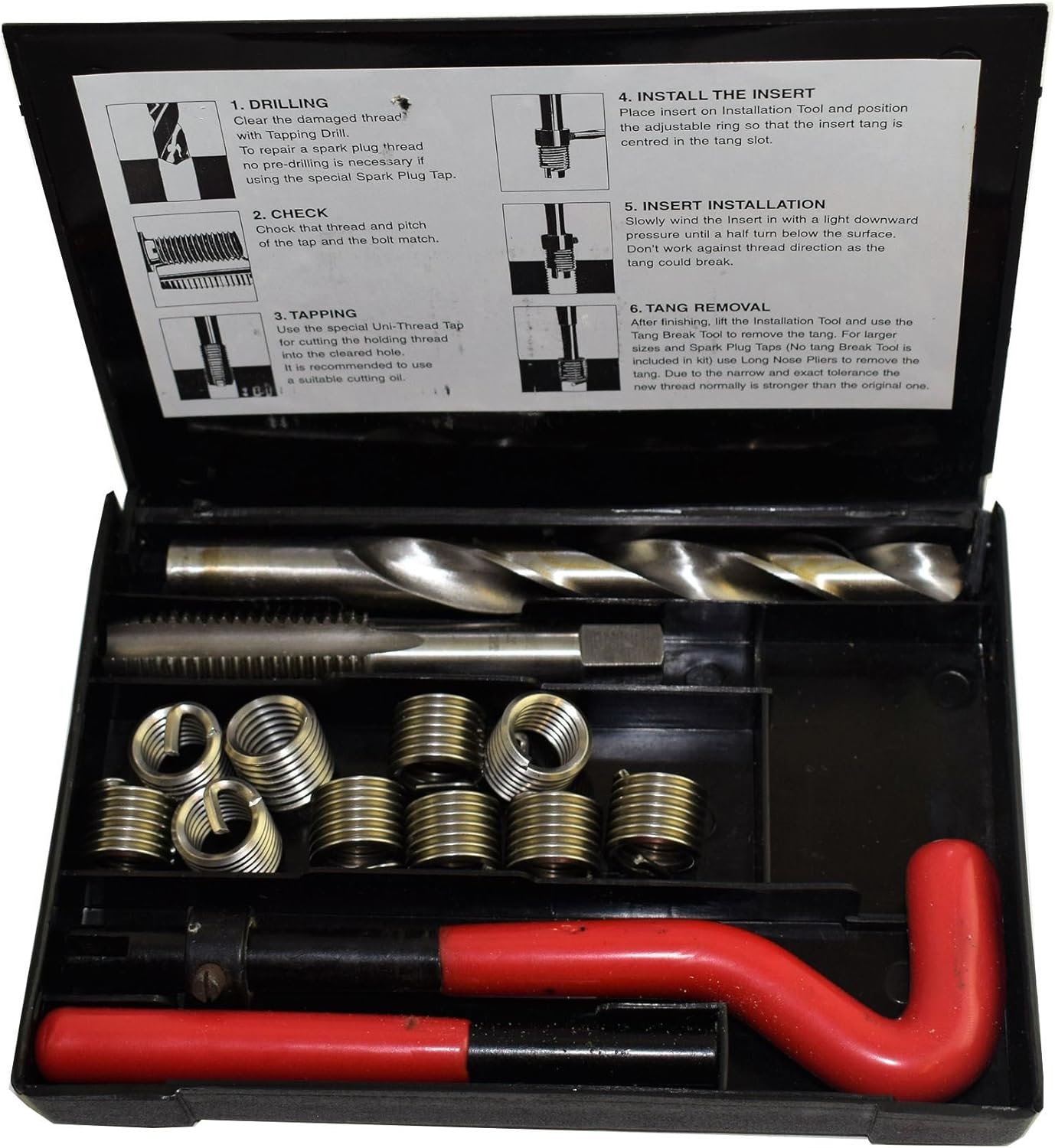 1/2" x 12 BSW Whitworth Tap Repair Cutter Kit Helicoil Damaged Threads 14pc Kit