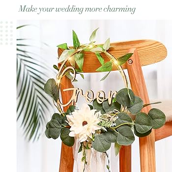 Amazon.co.jp: Vicenpal Mr and Mrs Sign 椅子装飾 結婚式用