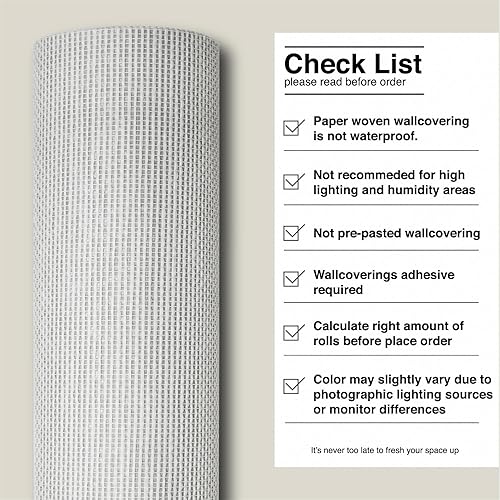 Miniatura 8 de Ansehan DF1004 - Colección Komiori de papel de 11.8 pulgadas de ancho x 118 pulgadas de largo, tela decorativa tejida con textura para decoración