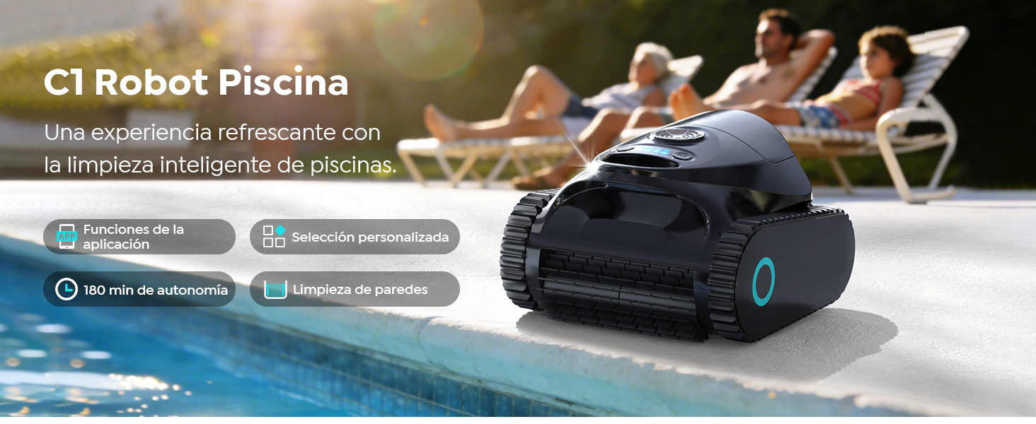 C1 Robot Piscina Limpiafondos y Paredes
