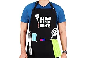 Exzillant: Humorous Embroidered Aprons for Men, Ideal for Father's Day, Birthdays, and Kitchen Adventures