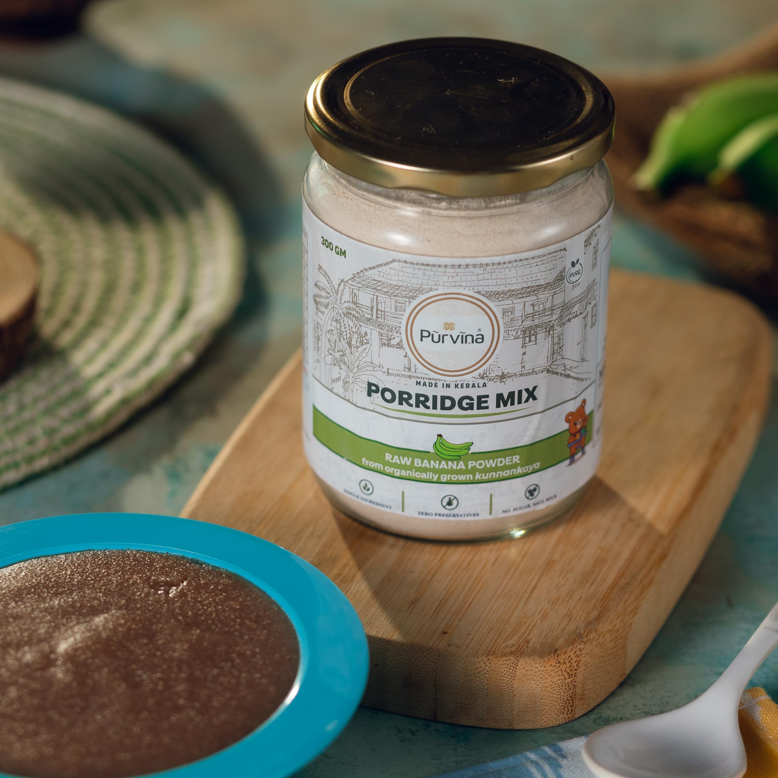 Purvina ® Organic Baby Porridge Mix | Kunnankaya/Kannankaya Banana | Reusable Glass Jar (300g) (B09K3WV4YH) Amazon Price History, Amazon Price Tracker