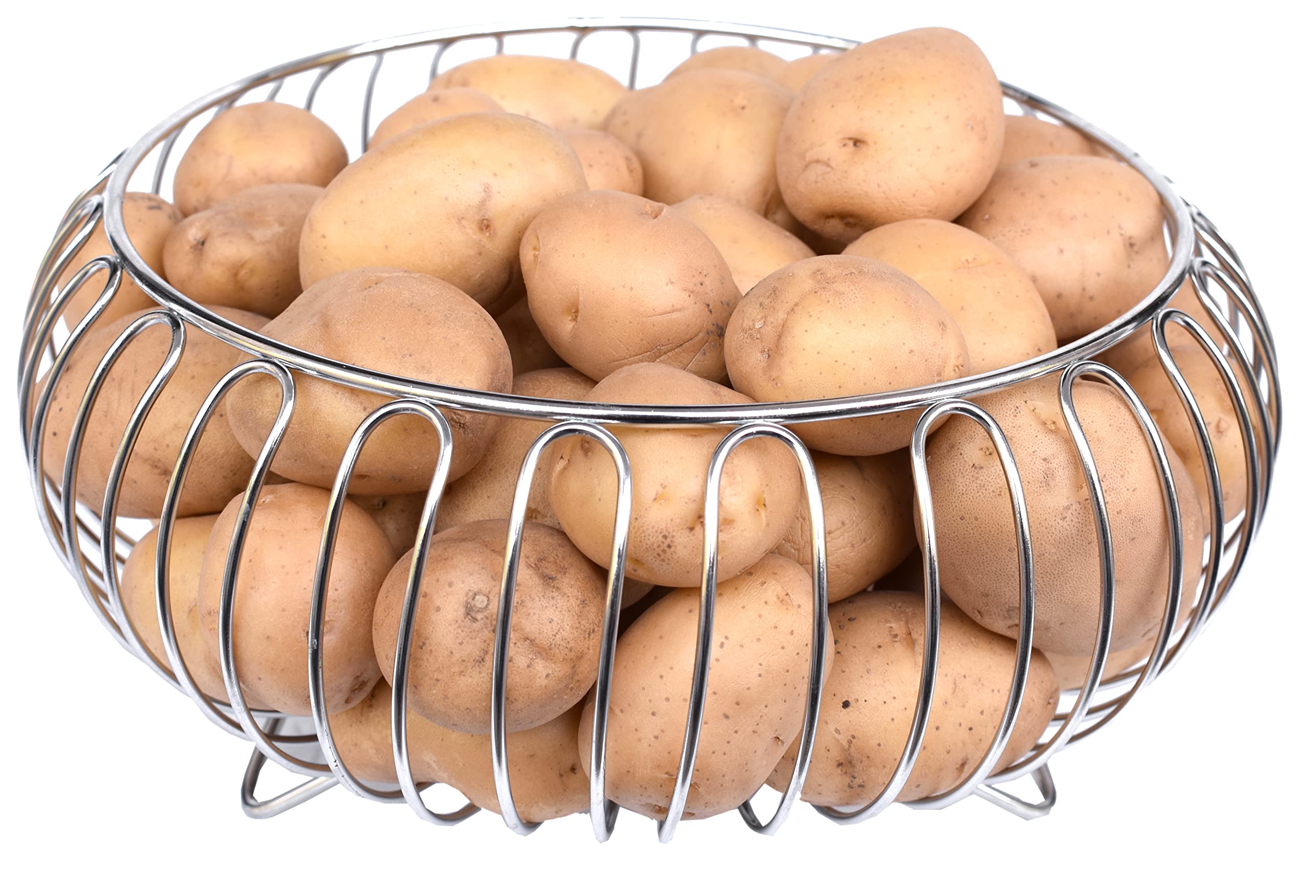 Plantex Heavy Duty Stainless Steel Fruit and Vegetable Basket/Table Top Fruit Rack/Vegetable Stand(Chrome),?9 litre (B0BVJ285J1) Amazon Price History, Amazon Price Tracker