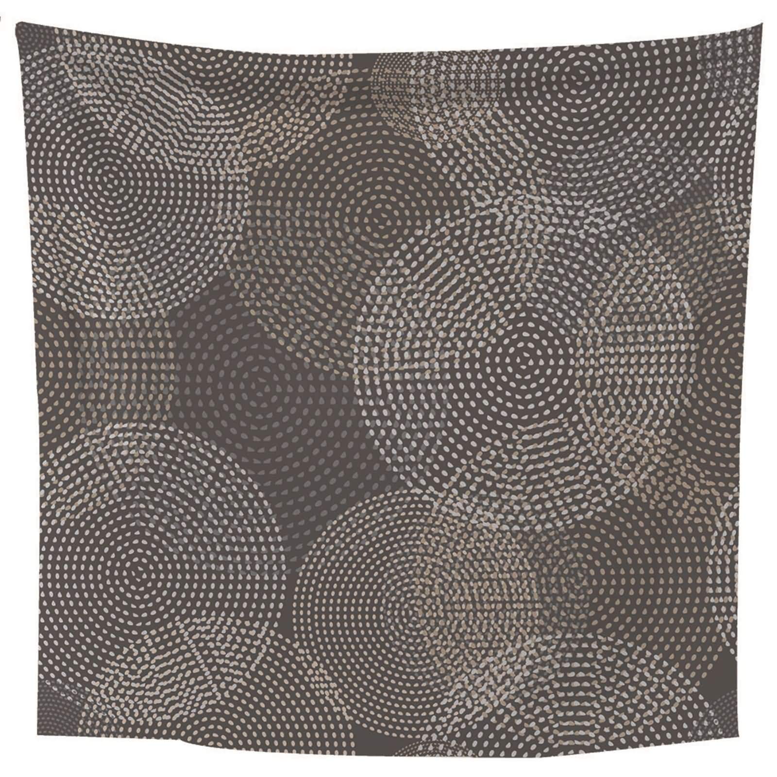 Toile imprimée mode motif cercle blanc et gris pour chambre