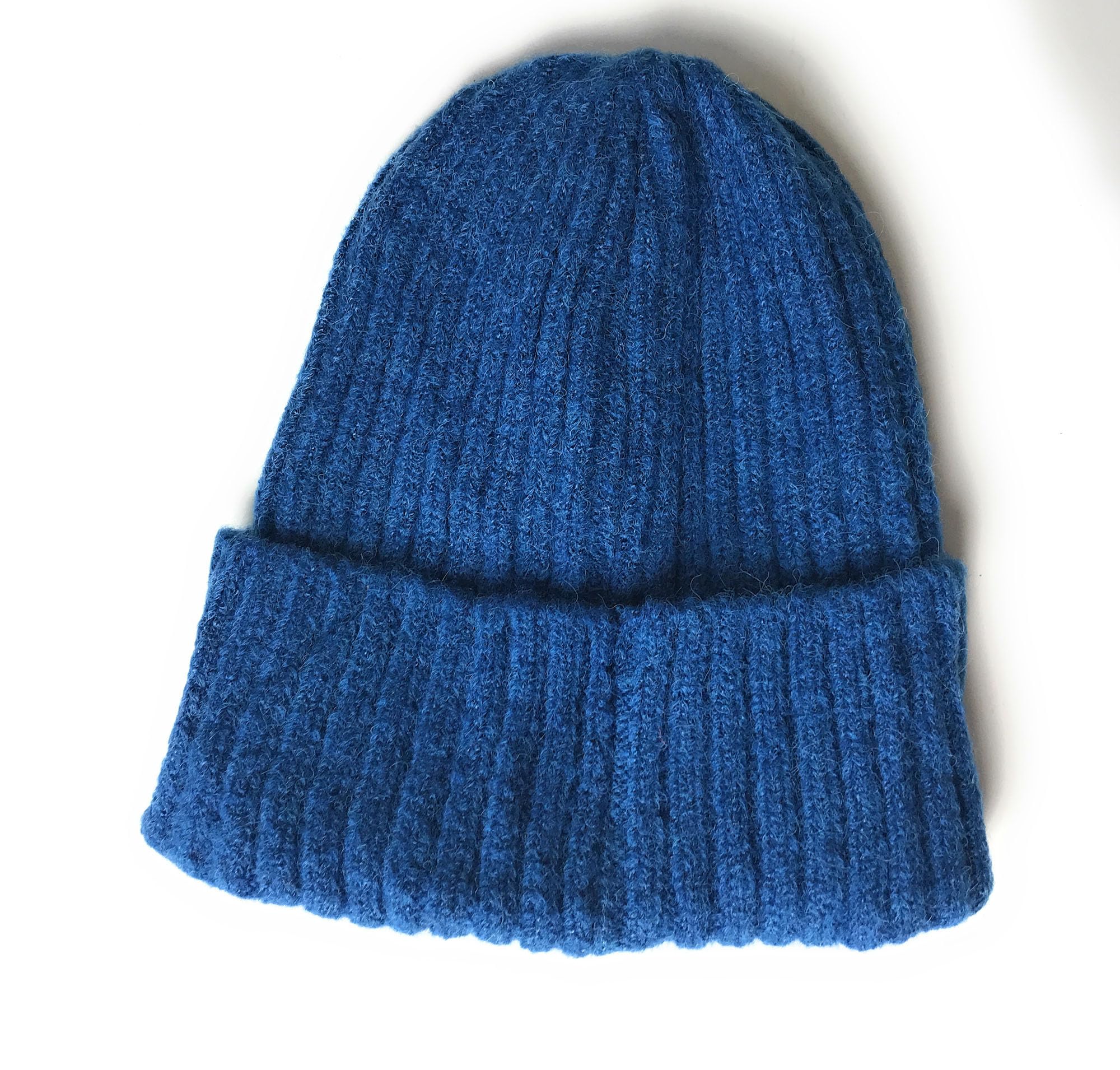 Kgm Accessories Unisex Cyan Blue New Ribbed Knit Cashmere Wool Blended Ribbed Beanie Men's Woman's Hats (Cyan Blue)