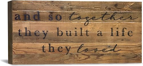 Letrero rústico de madera recuperada por Second Hand By Nature – 24 x 12 pulgadas, hecho a mano, moderno, decoración para el hogar de casa de campo