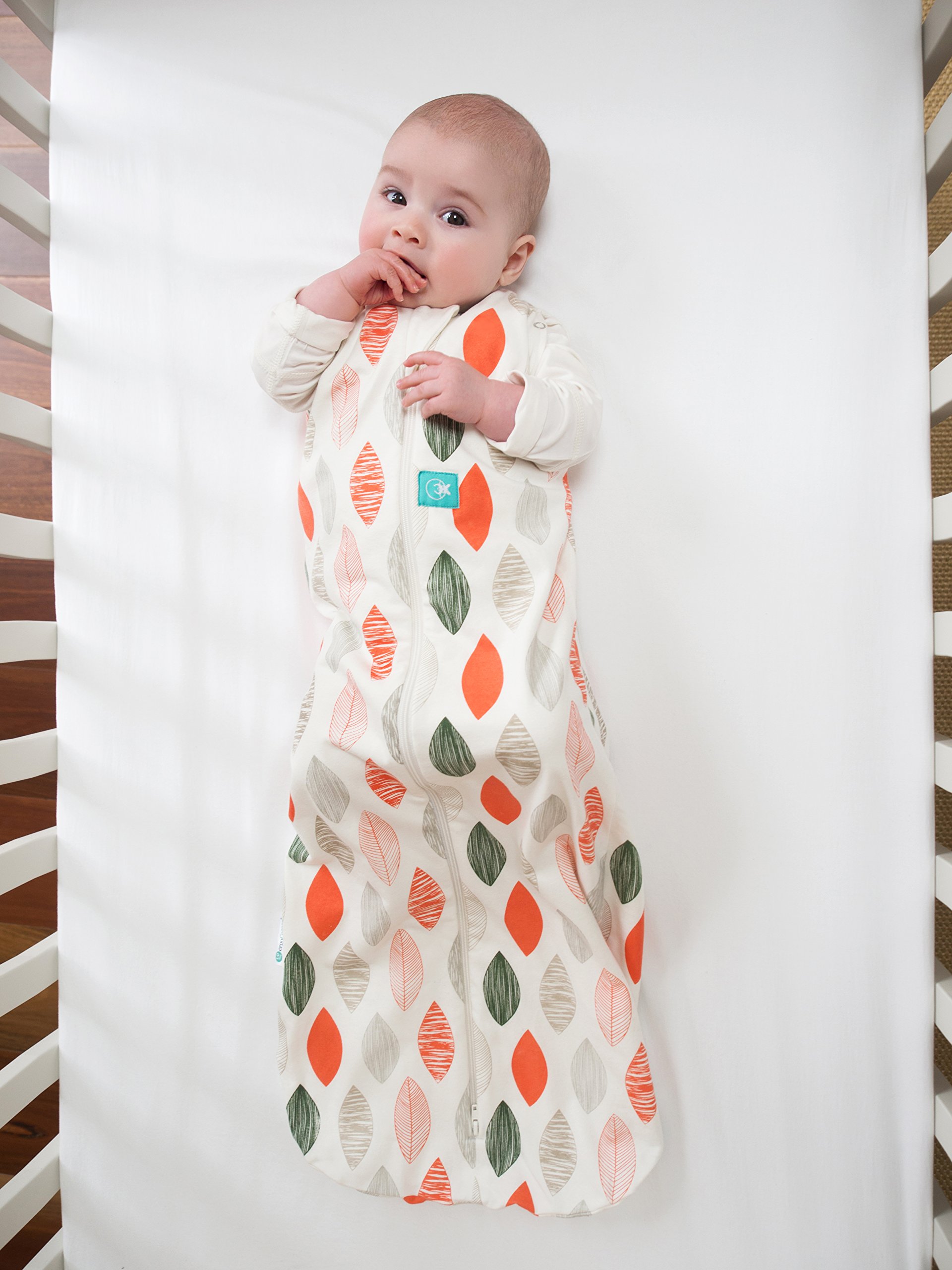 ergoPouch 0.2 TOG Cocoon Baby Sleep Sack 0-3 Months, Swaddle Sleeping Bag, Temperature Control Wearable Blanket (Blush Leaf)