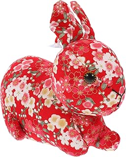 Zerodeko Ano Do Coelho Mascote Decoração Chinesa Decoração De Mesa Luz Casa Decorações Para Casa Coelho Ano Novo Chinês Coelho Brinquedo De Pelúcia Coelho De Pelúcia Brinquedo Pp Algodão