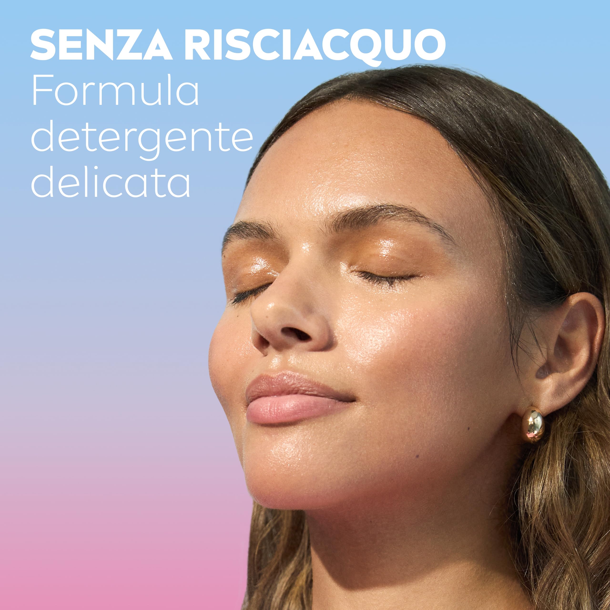 NIVEA Acqua Micellare Rose Care 400 ml, Struccante viso e occhi bifasico per trucco waterproof, Detergente viso, occhi e labbra con 5% siero con Acqua di Rose e Vitamina E, Tutti i tipi di pelle
