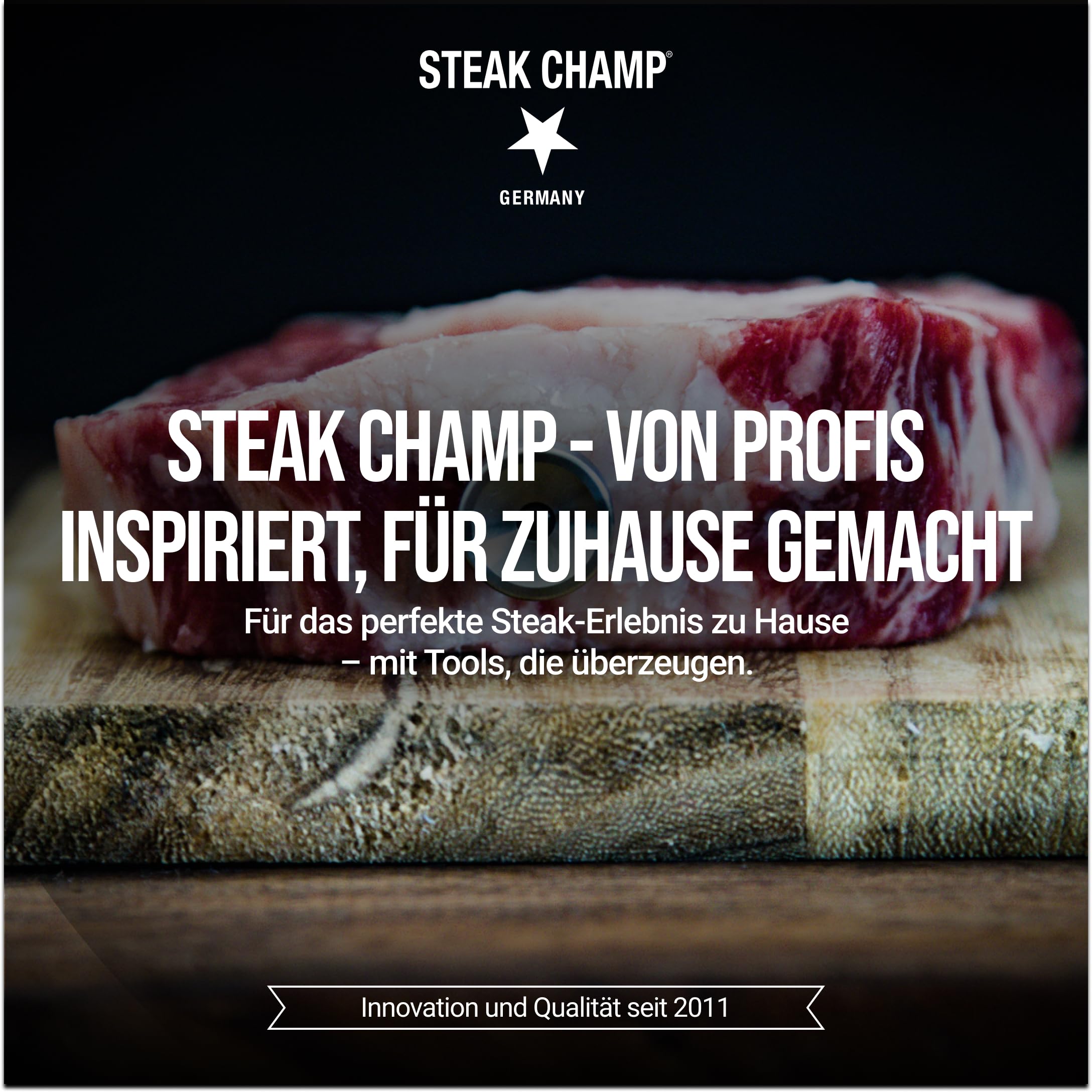 Steakchamp 3-Color Black, LED Steak Thermometer
