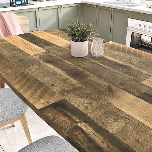 Miniatura 10 de WESTICK Papel de contacto de madera para despegar y pegar, papel de contacto de grano de madera impermeable, papel tapiz de madera autoadhesivo para