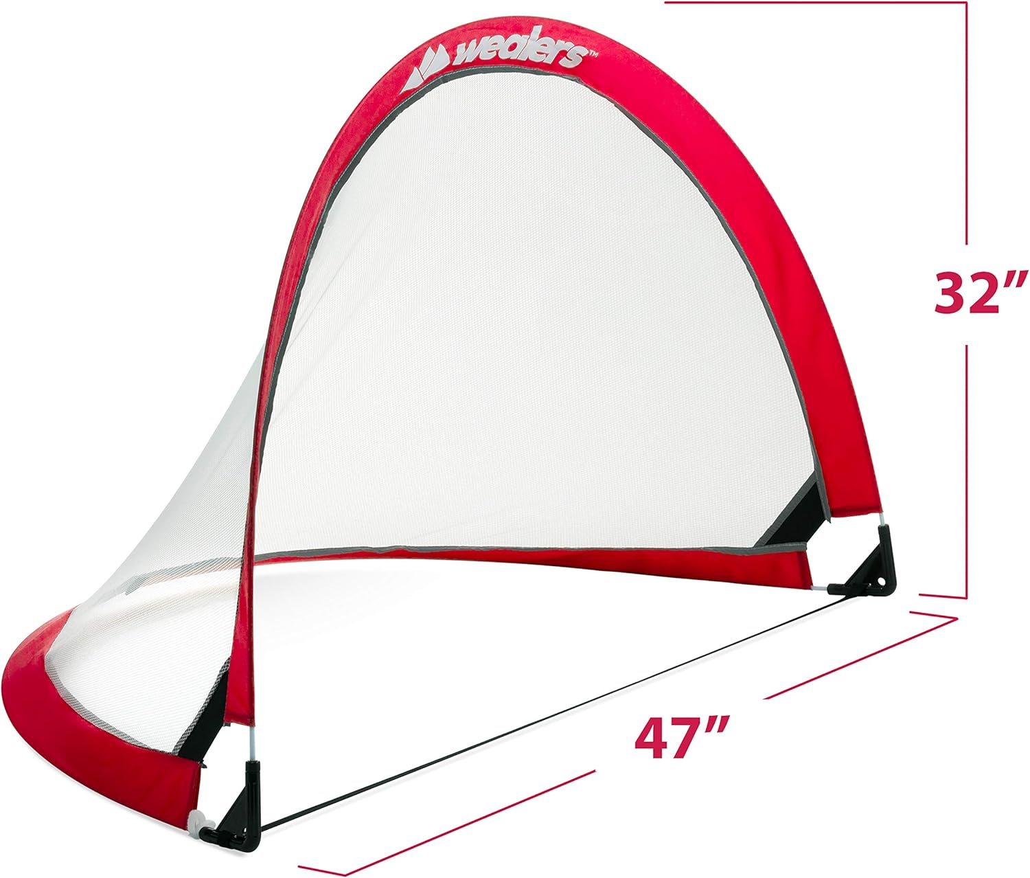 Collapsible Soccer Goal Set of 2 with Travel Bag - Ultra Portable 4 Foot Instant Pop Up Football Goal Nets for The Beach| Playground | Backyard | Camping - Kids Soccer Training Nets