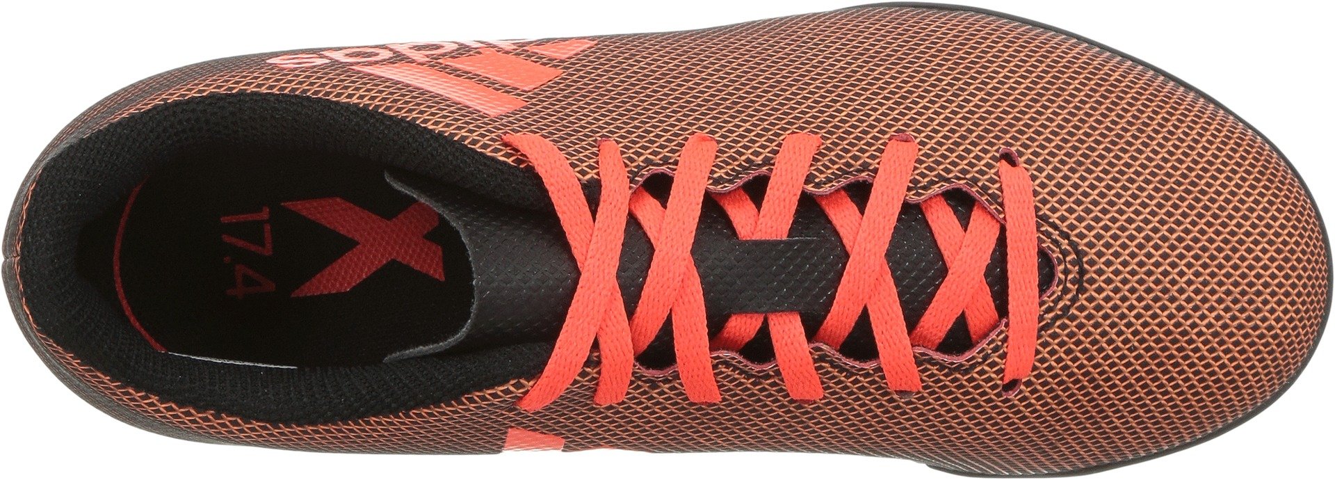 adidas Boy's X 17.4 TF J Soccer Shoe, Black/Solar Red/Solar Orange, 11.5 M US Little Kid