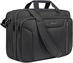 EMPSIGN Stylish Laptop Bag Briefcase, 17.3 Inch Laptop Case Expandable Messenger Bag for Men Water Repellent