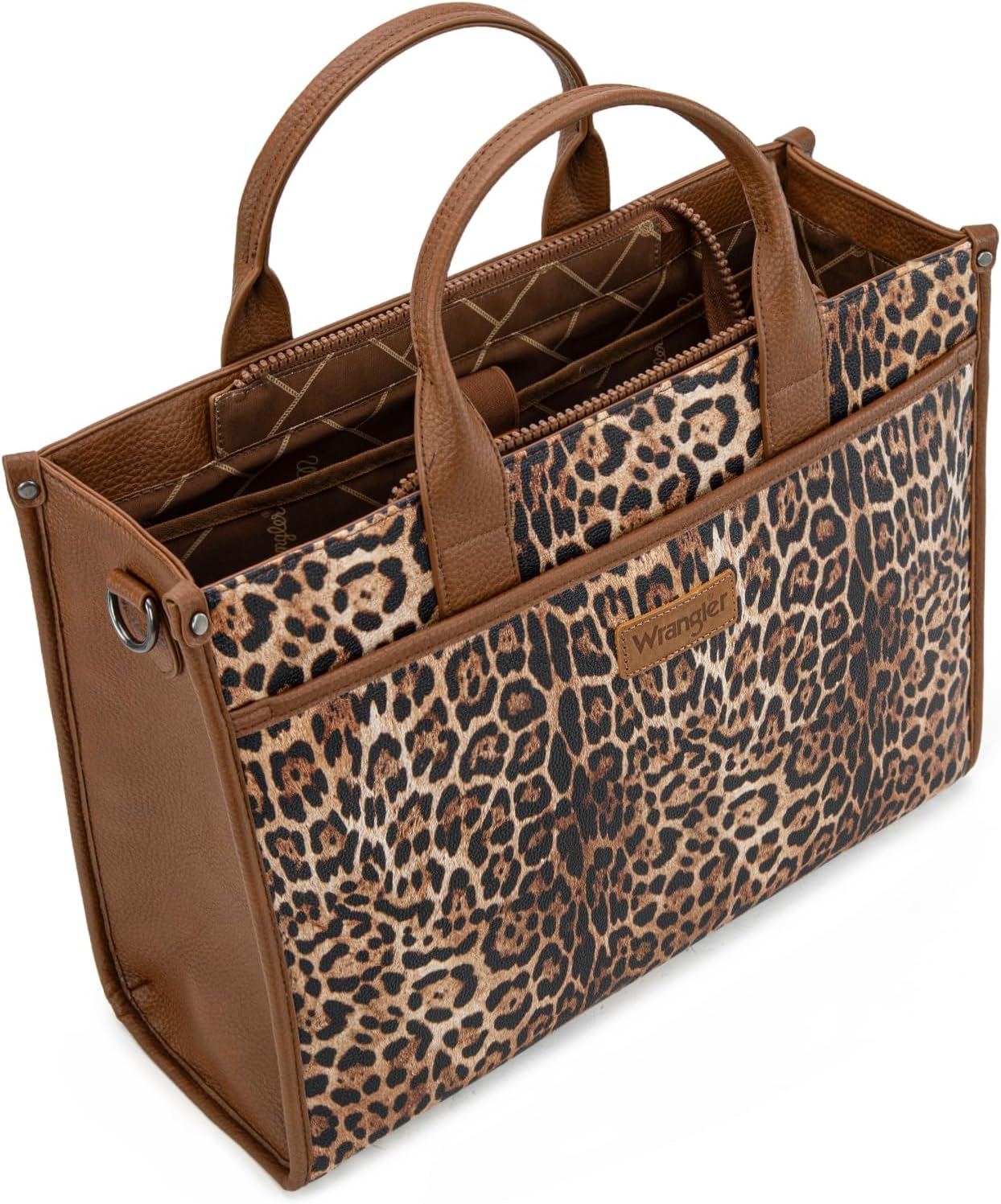 Wrangler Laptop Bag for Women 15.6 Inch Vintage Work Tote Bag for Business Briefcase Handbag with Adjustable Shoulder Strap - Image 3