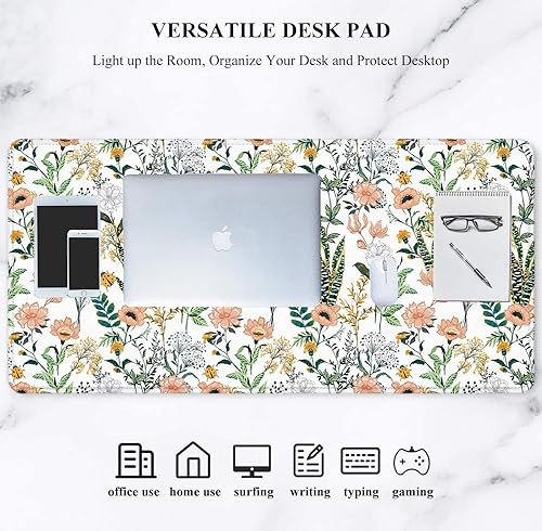 Miniatura 7 de Lateefah Alfombrilla grande para mouse, alfombrilla de escritorio para teclado y mouse, 2 alfombrillas extendidas para mouse para juegos, protector