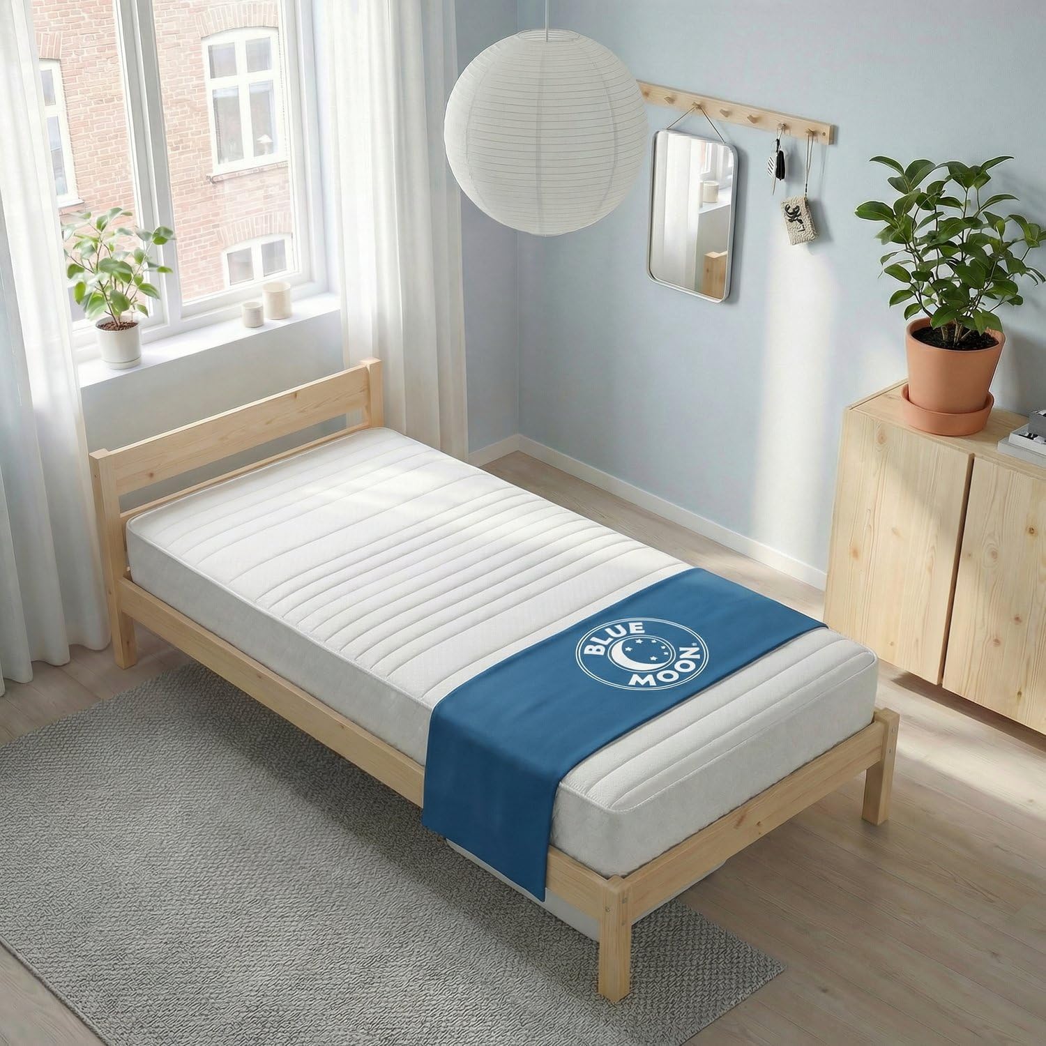 Blue Moon Matelas Easy 80x200 | Mousse Ferme Haute Résilience | 17 cm