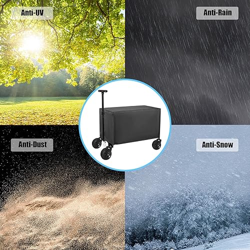 Miniatura 6 de Funda para carro de jardín, impermeable, a prueba de polvo, cubierta de lluvia, plegable para exteriores para carrito de carro, accesorios de carro