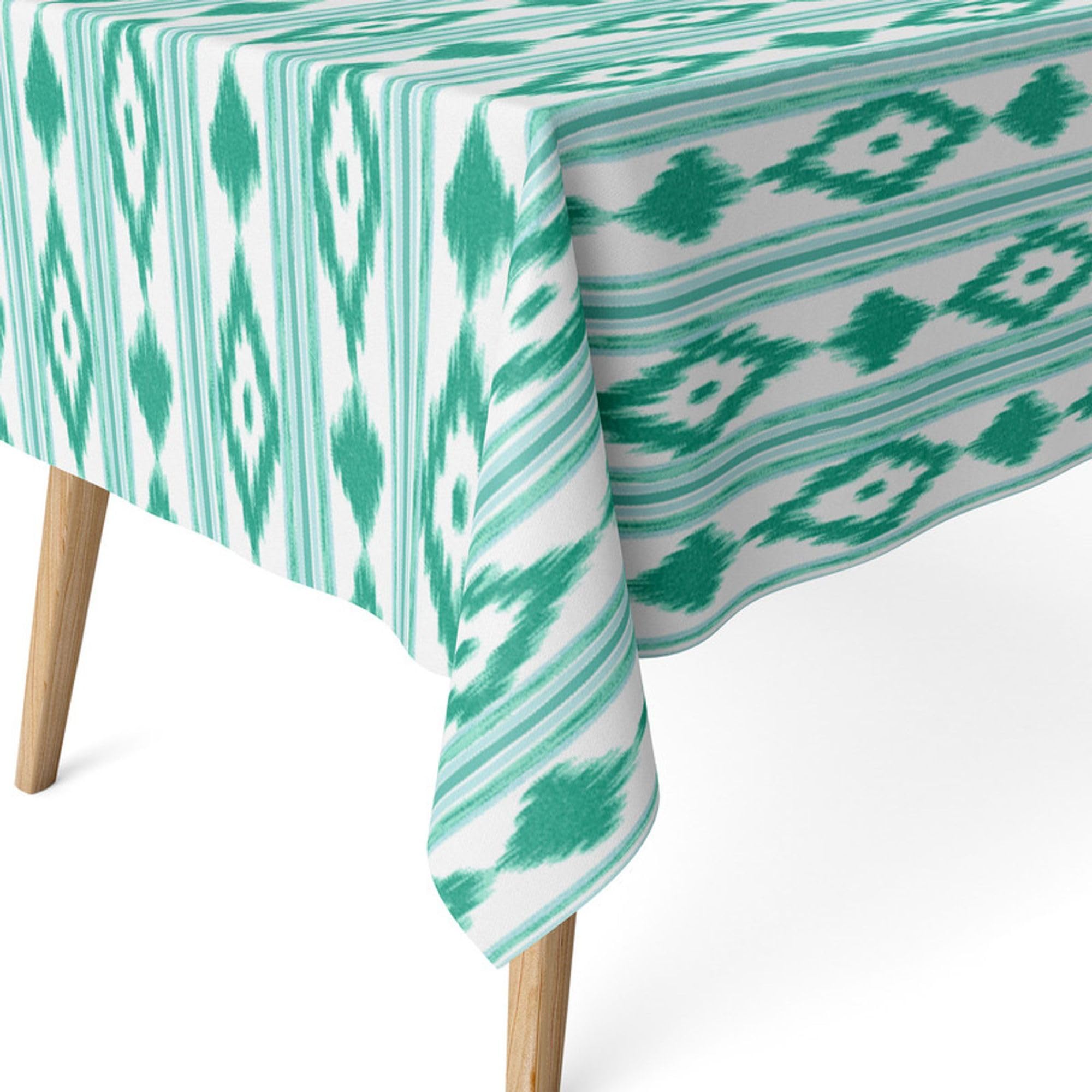 ECOMMERC3 Fleckabweisende Tischdecke für rechteckigen Tisch, Größe 240x140 cm | Schmutzabweisende Tischdecke, extra weich und wasserdicht, Islas Turquesa