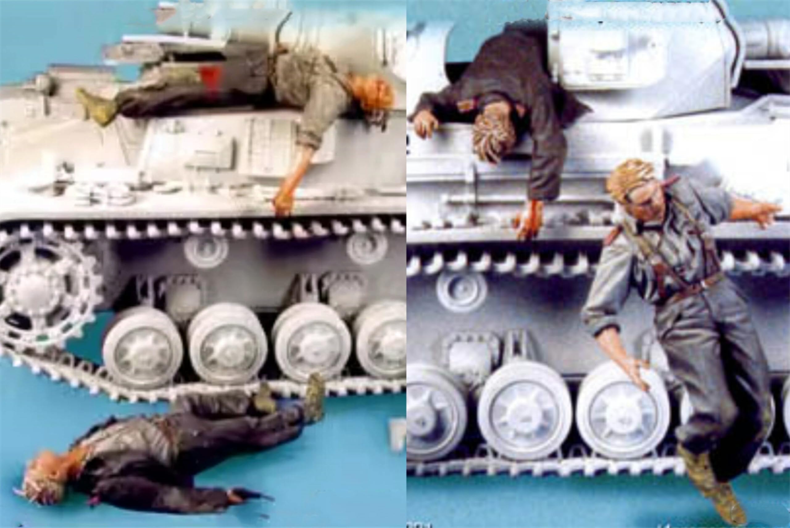 TRUEGRIS 1/35 WWII German Tank Soldier Resin Model Kit Unpainted and Unassembled (4 people, no tank) //k5w3J19