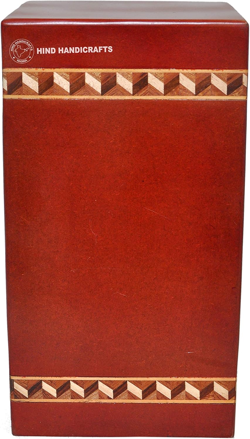 Border Inlaid Wooden Urns for Human Ashes Adult, Rosewood Cremation Urns for Ashes, Burial Urns for Columbarium, Wooden Box Funeral Urns for Human Ashes Large - 250 Cu/in (Maroon)