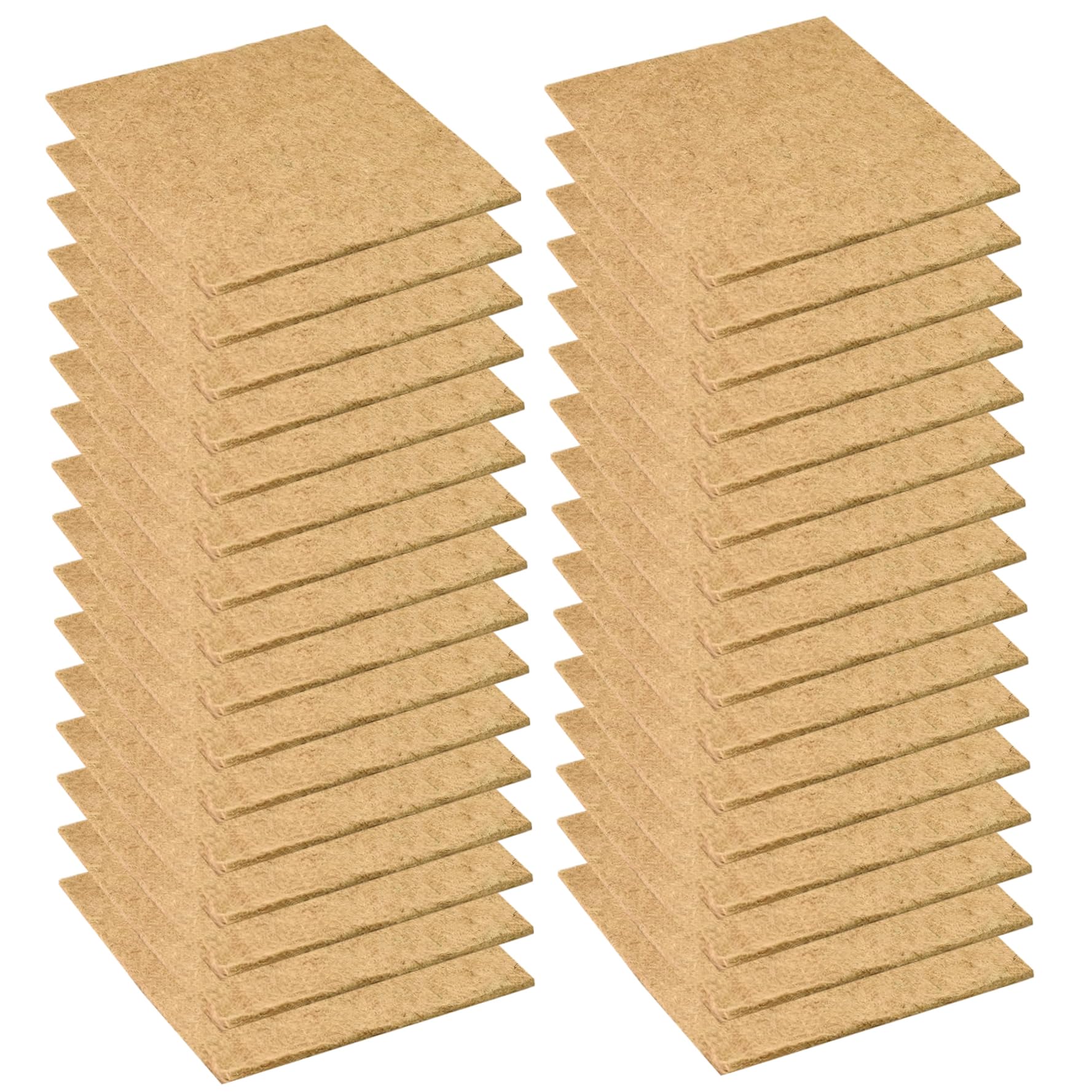 AwnsIMfreien 32PCS Hemp Mats for Growing Microgreens, 5x5 Grass Seed Mat, Degradable Breathable Hemp Fibers Microgreens Growing Tray for Seed Sprouting, Grass Mat